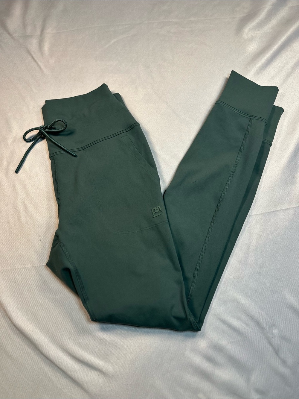 Avalanche Deep Green Leggings‎ with Drawstring Waist